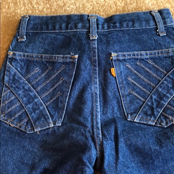 Vintage Orange Tab Levi’s Flare Jeans - Picture 4 of 16